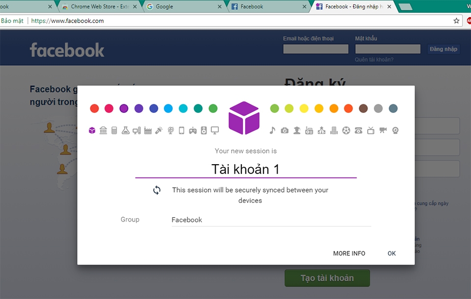 Đăng nhập nhiều tài khoản Facebook với SessionBox (Ảnh 5)