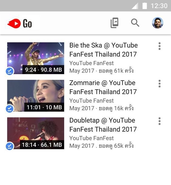Phiên bản rút gọn YouTube Go mới được Google ra mắt (Ảnh 3) Phiên bản rút gọn YouTube Go mới được Google ra mắt (Ảnh 3)