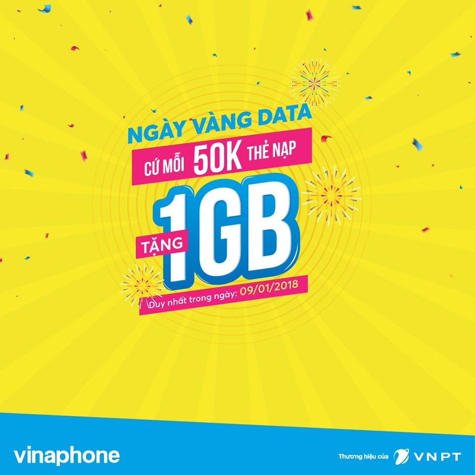 VinaPhone tặng 1GB Data cho mổi 50.000 VNĐ nạp thẻ! (Ảnh 2) VinaPhone tặng 1GB Data cho mổi 50.000 VNĐ nạp thẻ! (Ảnh 2)