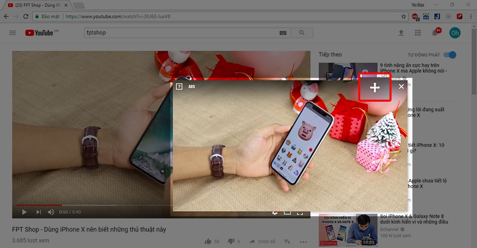 Hướng dẫn xem YouTube ở cửa số nhỏ trên màn hình! (Ảnh 5) Hướng dẫn xem YouTube ở cửa số nhỏ trên màn hình! (Ảnh 5)