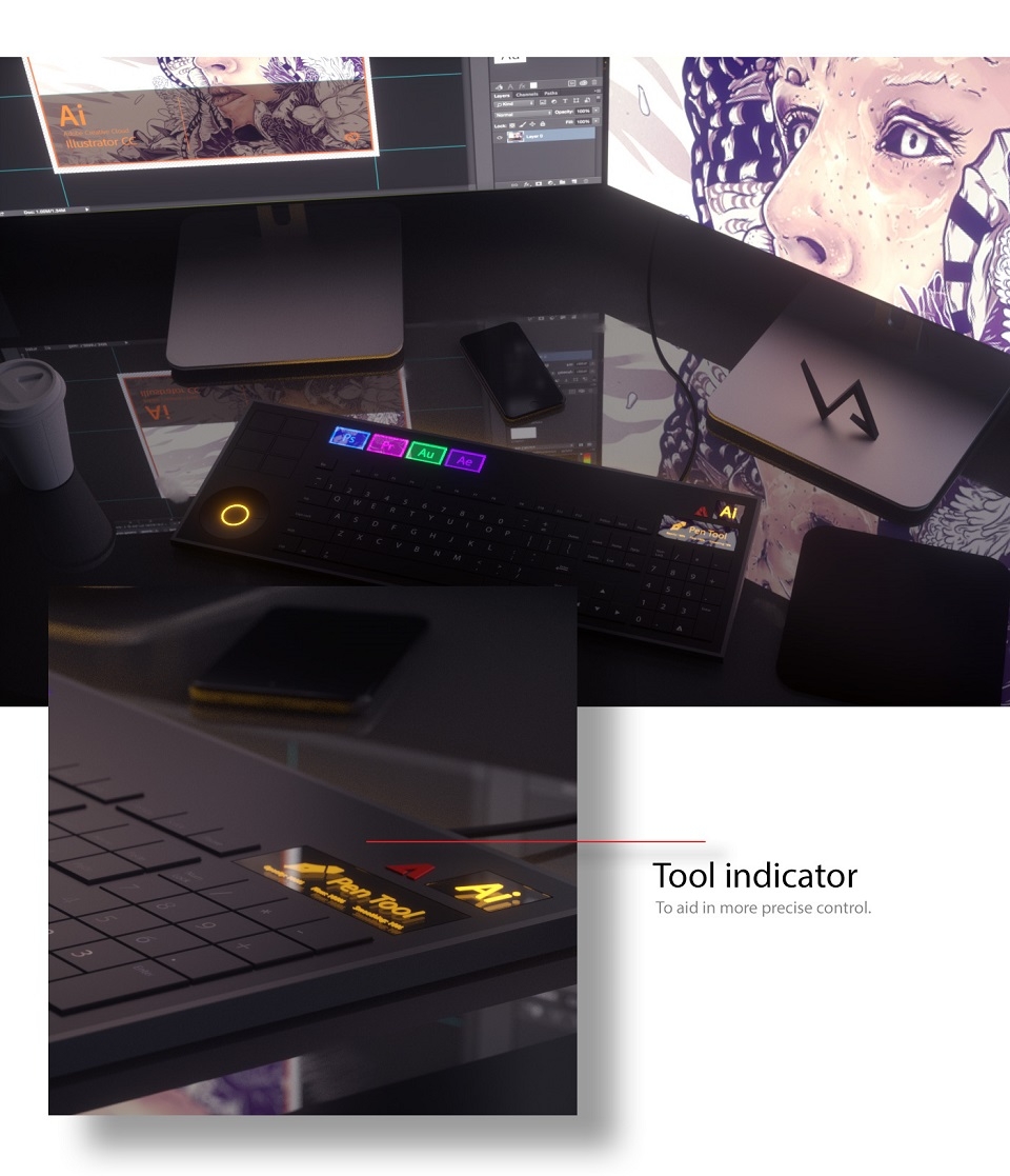 Concept bàn phím Adobe Keyboard cực đẹp cho designer! (Ảnh 7)