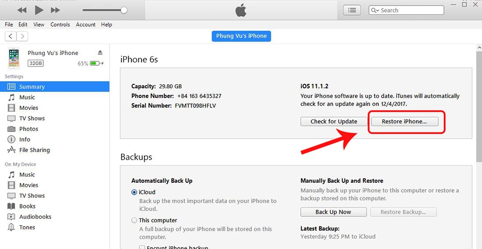 Phải làm gì khi quên mật khẩu mở khóa mở khóa iPhone? (Ảnh 4) Phải làm gì khi quên mật khẩu mở khóa mở khóa iPhone? (Ảnh 4)