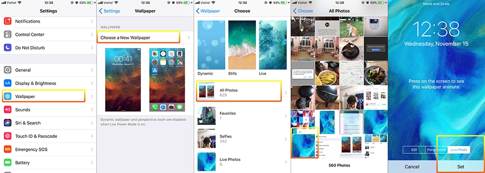 Đưa 8 hình nền động trên iPhone X lên các iPhone khác (Ảnh 5)