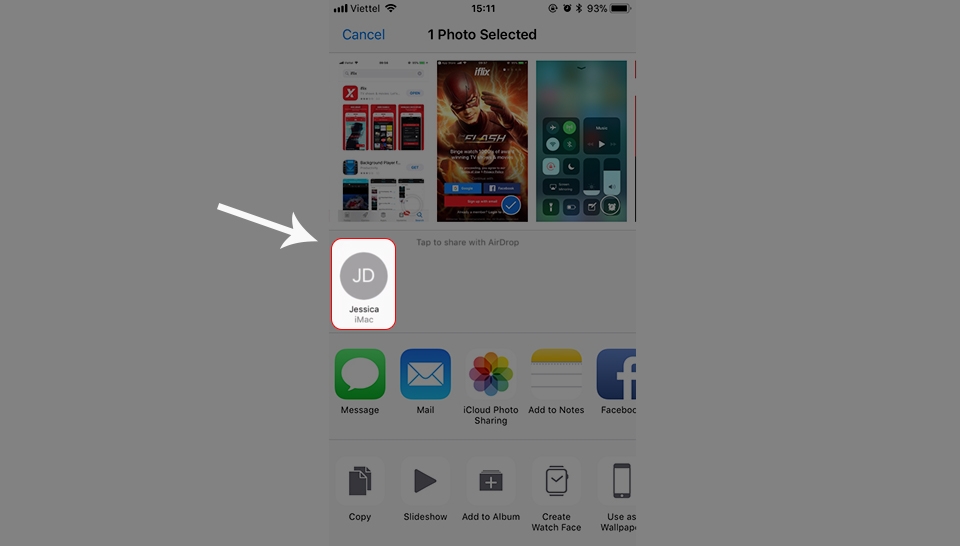 Hướng dẫn sử dụng tính năng AirDrop trên iOS 11 (Ảnh 4) Cách bật AirDrop để chia sẻ dữ liệu trên iPhone nhanh chóng, dễ dàng!