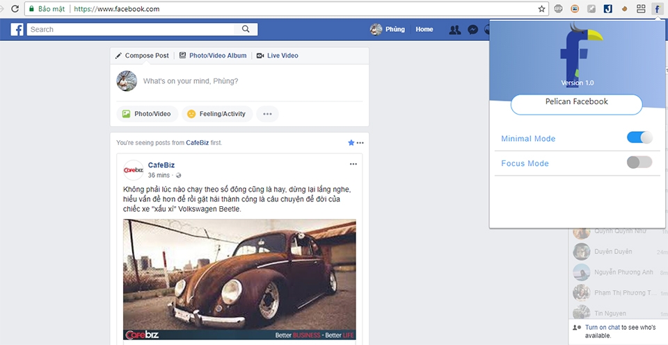 Tối giản giao diện và tắt quảng cáo trên Facebook (Ảnh 4) Tối giản giao diện và tắt quảng cáo trên Facebook (Ảnh 4)