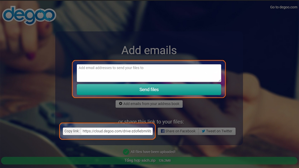 Chia sẻ dữ liệu dung lượng lớn tự hủy trên Degoo (Ảnh 4)