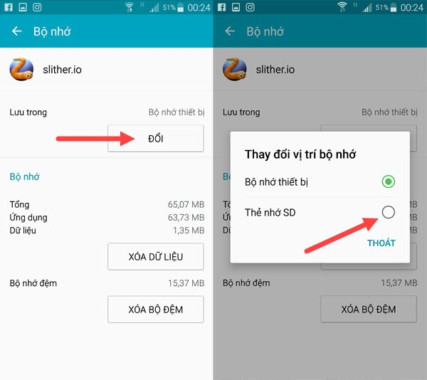 việc cơ bản cần làm khi thiết bị Android đầy bộ nhớ
