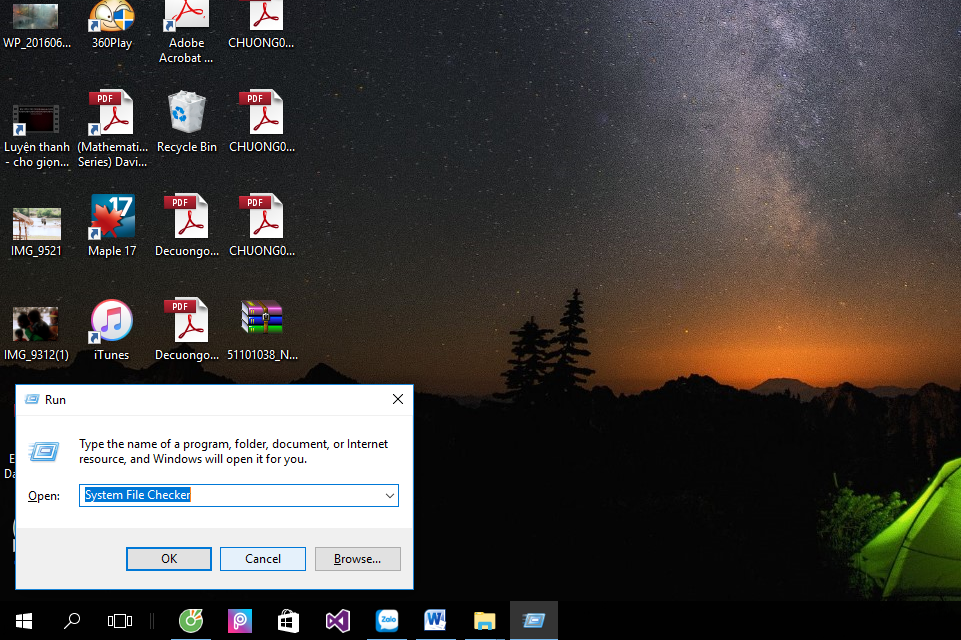 Các câu lệnh từ hộp thoại Run trong Windows