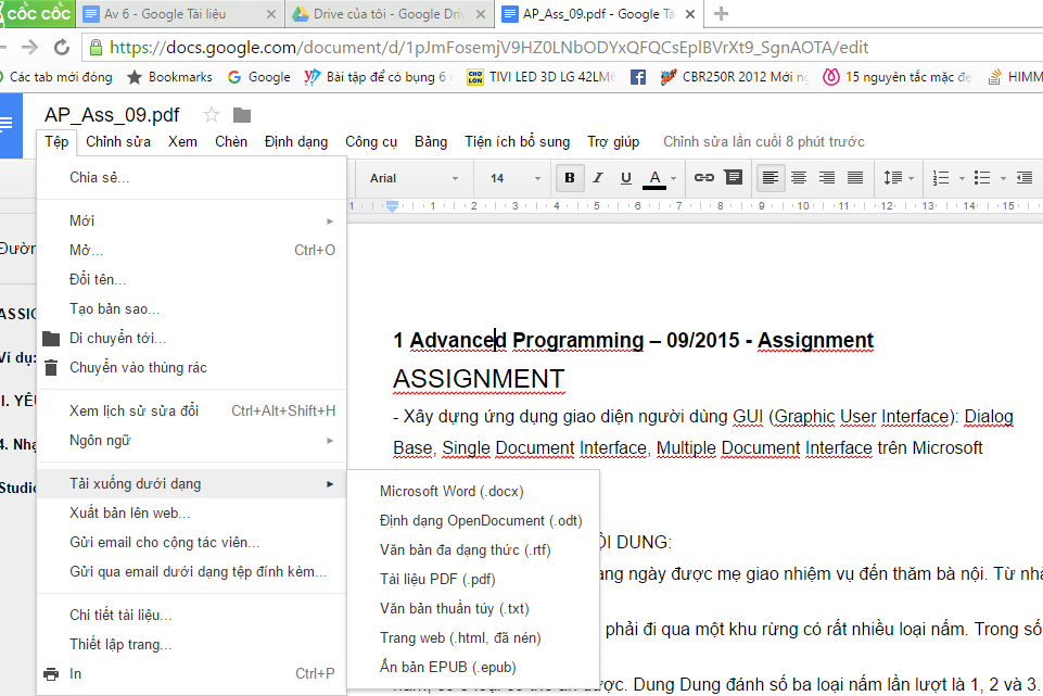 Thủ thuật chuyển đổi file PDF bằng Google Docs