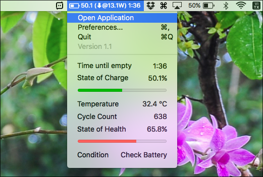 kiểm tra pin thiết bị iOS và MacBook bằng ứng dụng