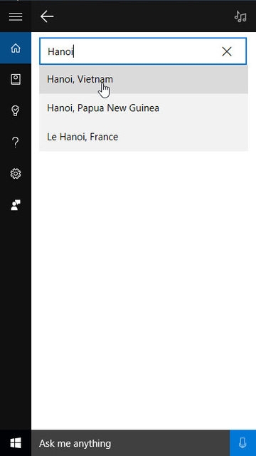 Cách thêm thời tiết các thành phố khác vào Cortana. Cách thêm thời tiết các thành phố khác vào Cortana.