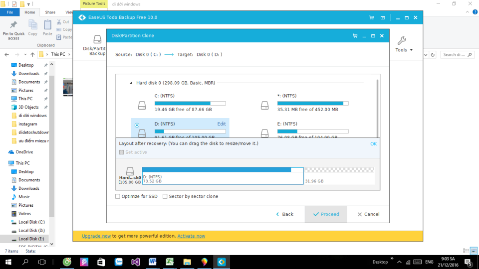 Chuyển Windows sang ổ cứng mới với EaseUS Todo Backup Chuyển Windows sang ổ cứng mới với EaseUS Todo Backup