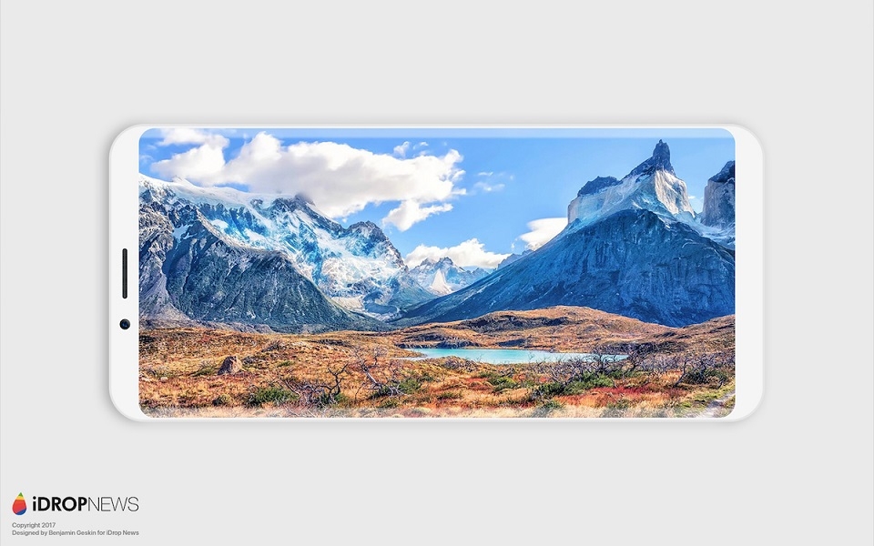 Hai cạnh bên của iPhone 8 được làm cong nhẹ nhàng.