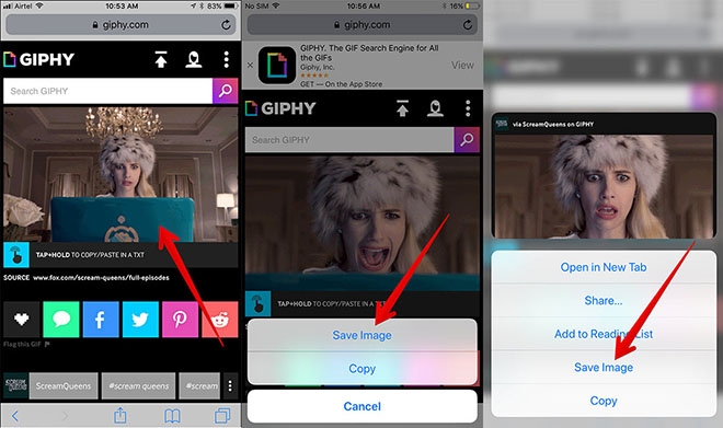 Thủ thuật hay trên iOS 11: lưu ảnh GIF trên iPho