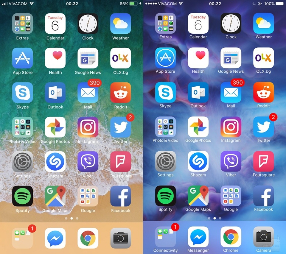 So sánh nhanh HDH iOS 11 (Beta) với iOS 10