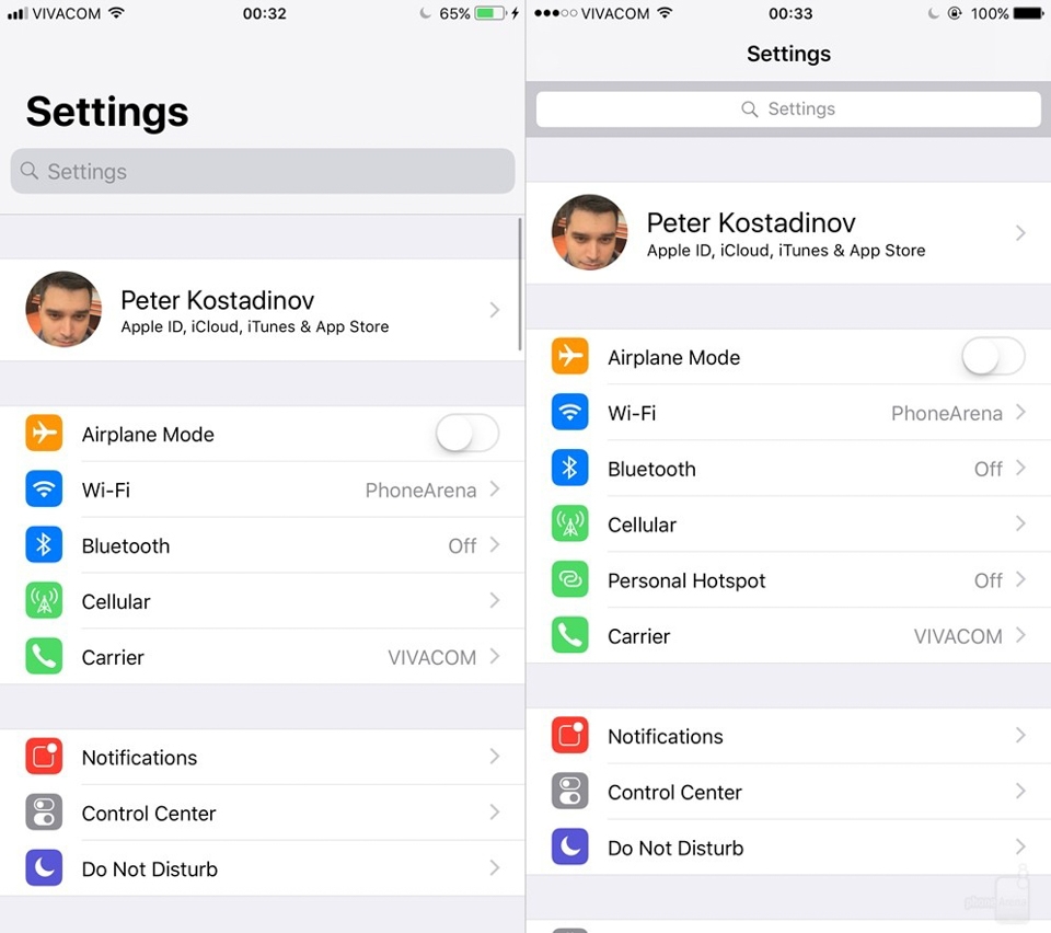 So sánh nhanh HDH iOS 11 (Beta) với iOS 10
