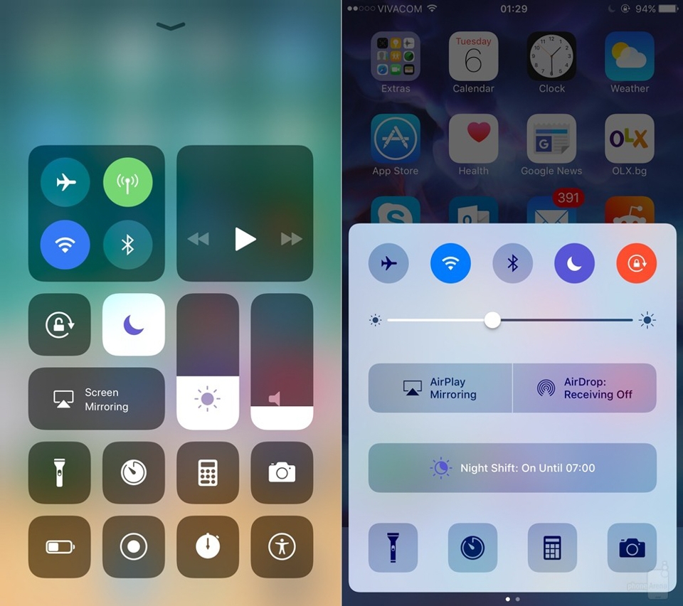 So sánh nhanh HDH iOS 11 (Beta) với iOS 10