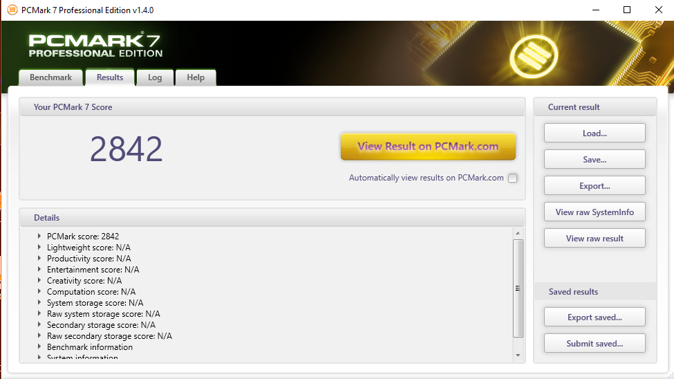 Asus Vivobook S510 - PC Mark 7