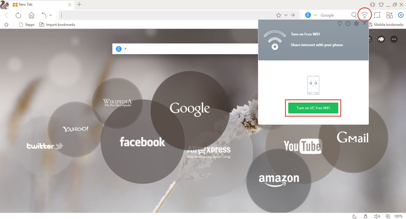 Bước 1 - Cách 3 UC Browser Bước 1 - Cách 3 UC Browser
