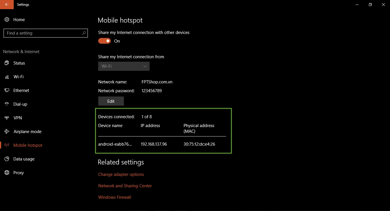 Cách 4 - Hiển thị thiết bị kết nối Cách 4 - Hiển thị thiết bị kết nối