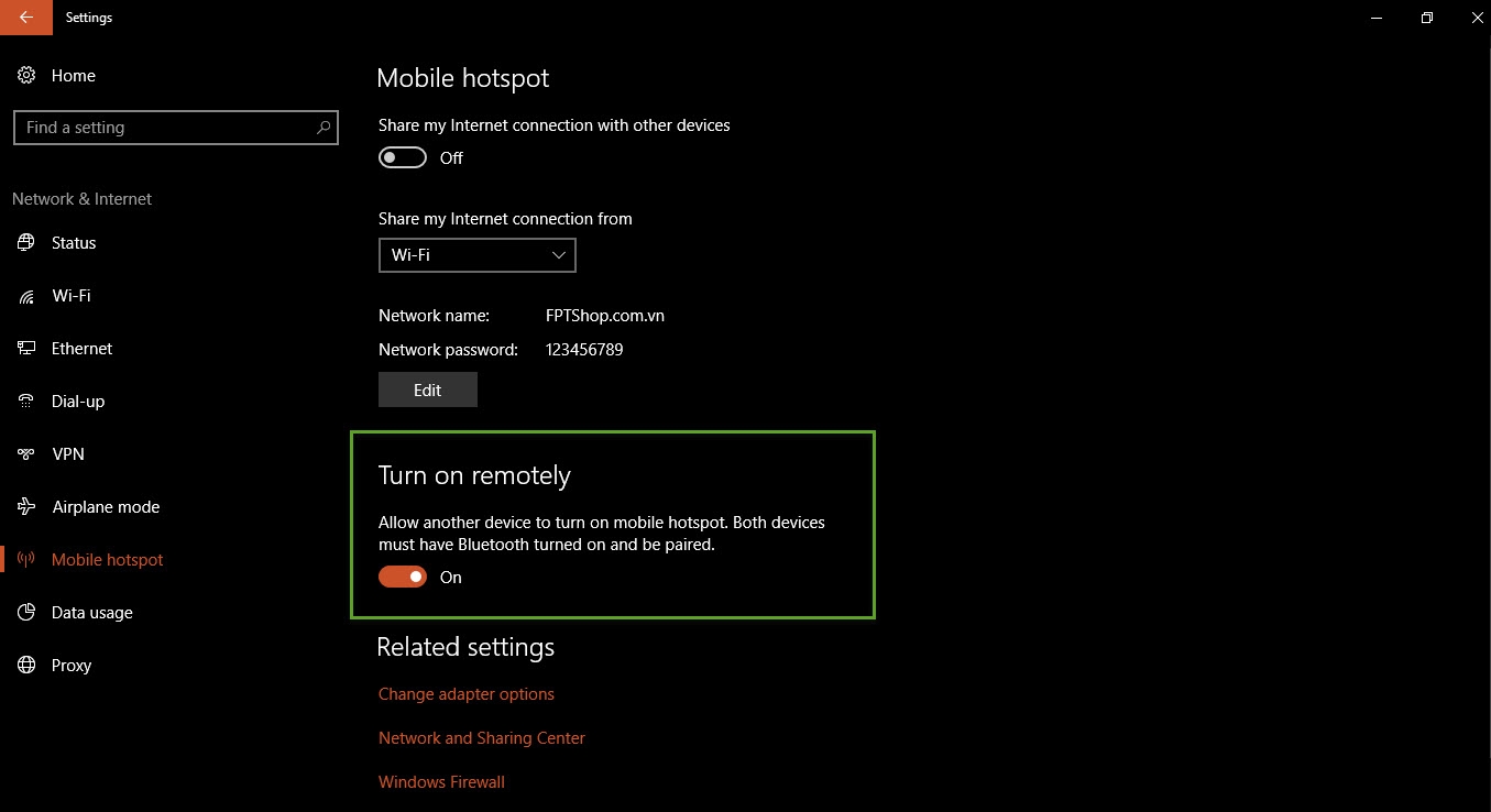 Bật phát WIFI từ xa - Cách 4 Bật phát WIFI từ xa - Cách 4