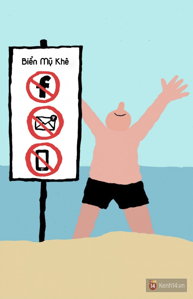 Muốn vui chơi thoải mái thỉ phải bỏ hết những thứ liên quan tới công nghệ Muốn vui chơi thoải mái thỉ phải bỏ hết những thứ liên quan tới công nghệ