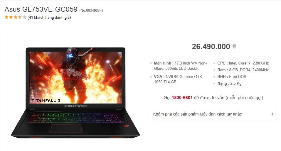 Asus GL753