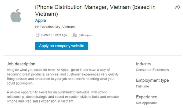 Apple tuyen dung