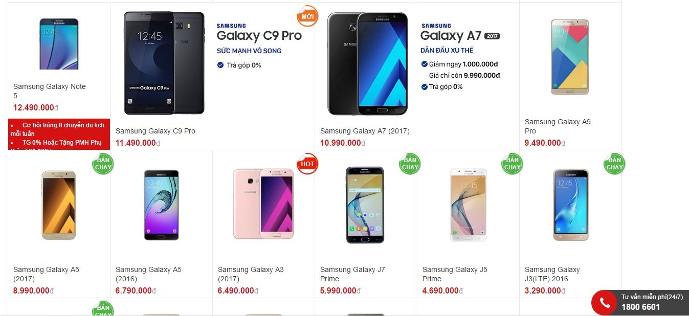 điện thoại Samsung