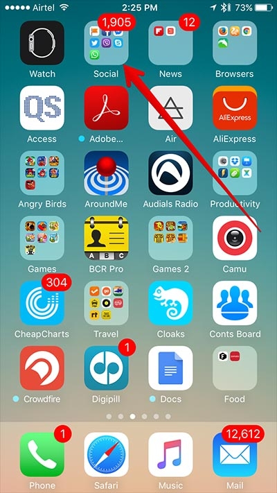 doi ten thu muc 3D touch tren iOS 10 beta