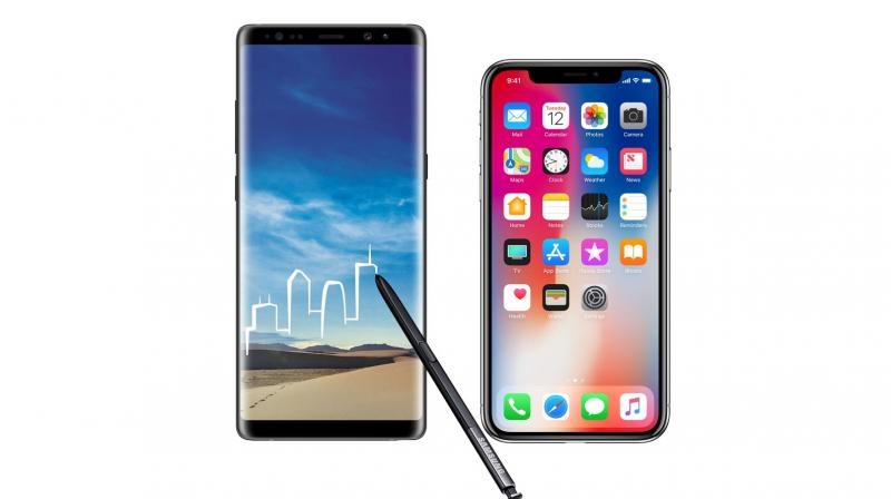 galaxy note 8 vs iphone x