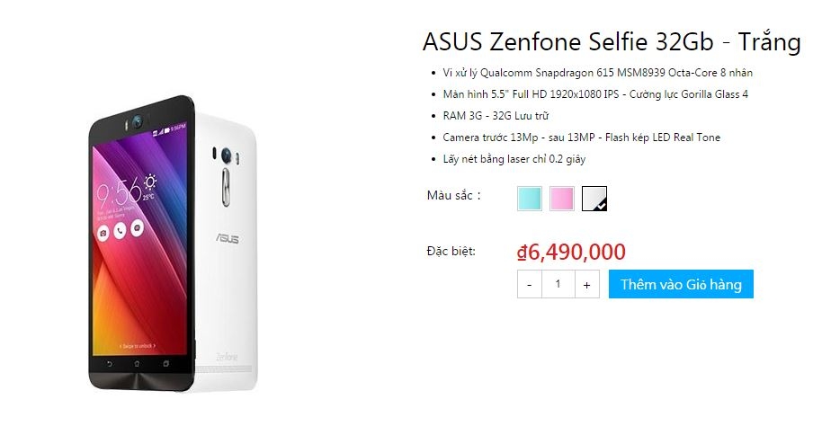 Giá Asus Zenfone Selfie