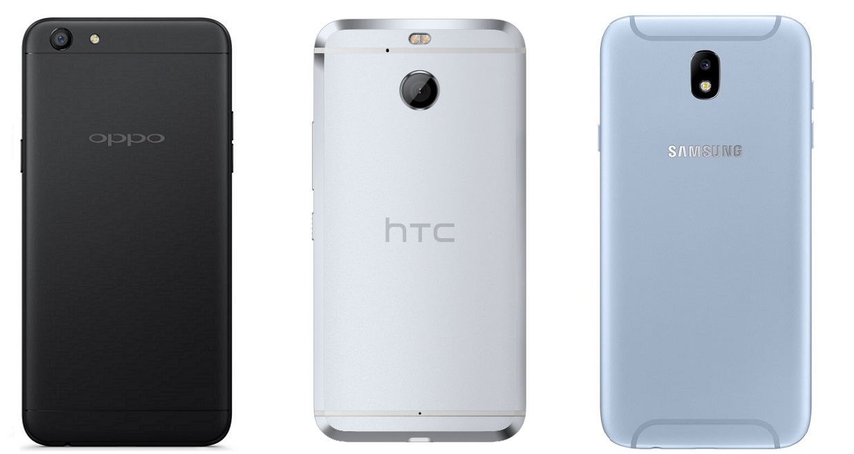 OPPO F3, HTC 10 evo, Samsung Galaxy J7 Pro
