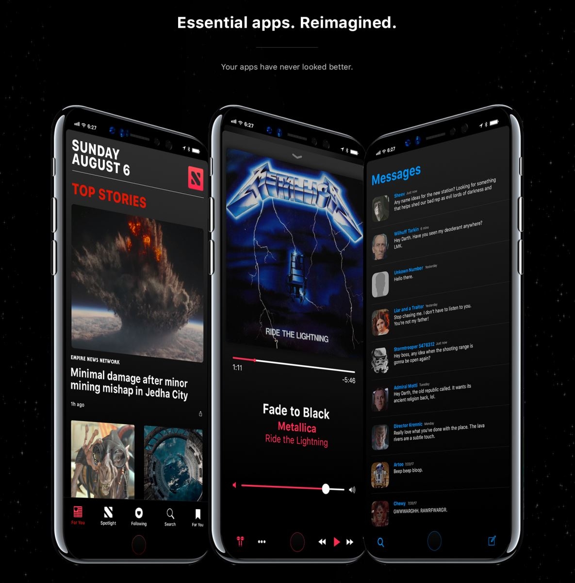iOS Dark Mode iPhone 8