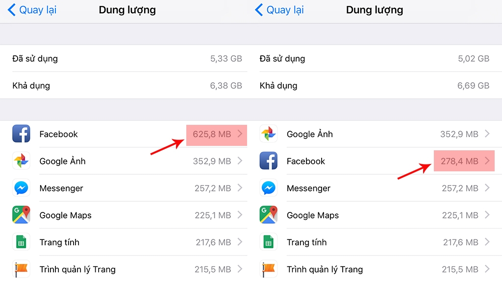 iPhone hết bộ nhớ