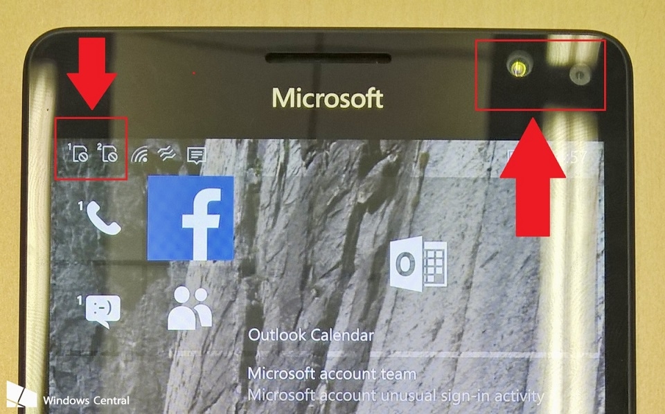 camera truoc Lumia 950