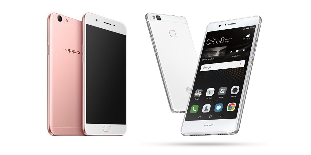 so sanh OPPO F1s va Huawei P9 Lite