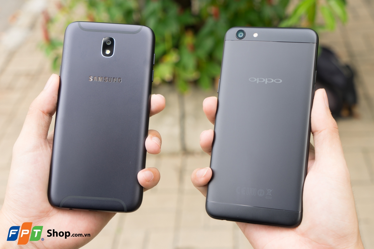 so sánh OPPO F3 và Samsung Galaxy J7 Pro