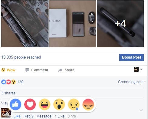 reaction facebook