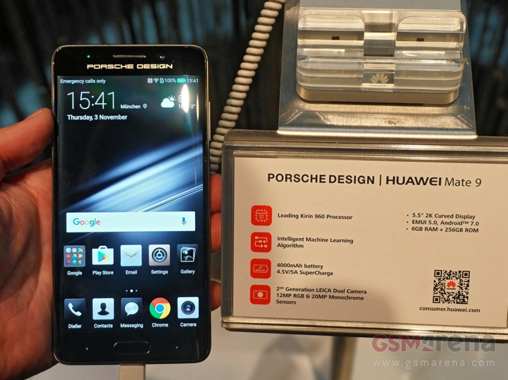 tren tay Huawei Mate 9 Porsche Design