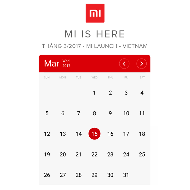 Xiaomi Việt Nam sẽ ra mắt người dùng vào 15/03