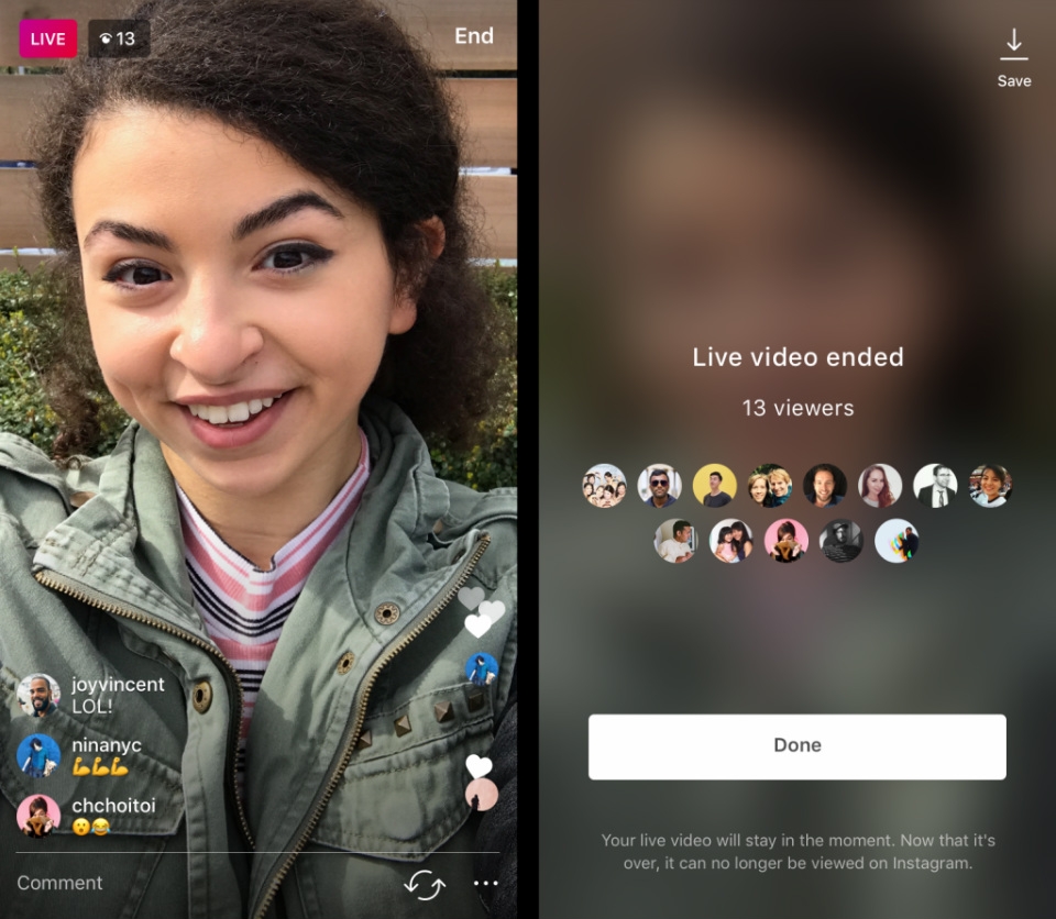 Video live stream sẽ được lưu trong camera roll Video live stream sẽ được lưu trong camera roll