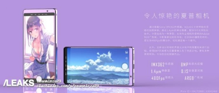 Rò rỉ hình ảnh của Aquos S3, smartphone không viền tiếp theo của Sharp