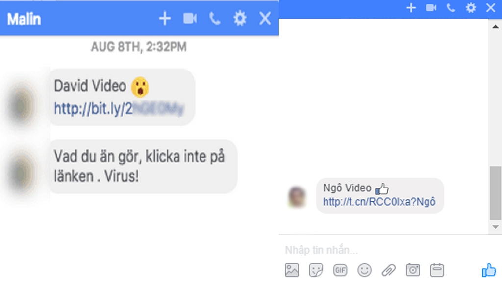 Facebook Messenger đang có malware hoành hành dưới dạng liên kết video
