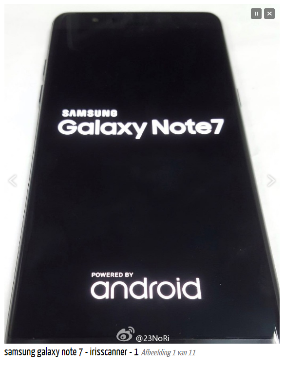 Rò rỉ màn hình quét mống mắt của Galaxy Note 7 2