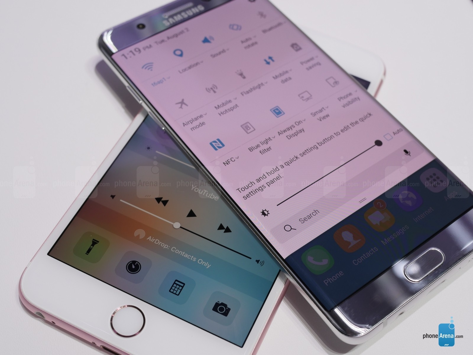 So sánh thiết kế Galaxy Note 7 với iPhone 6s Plus 2