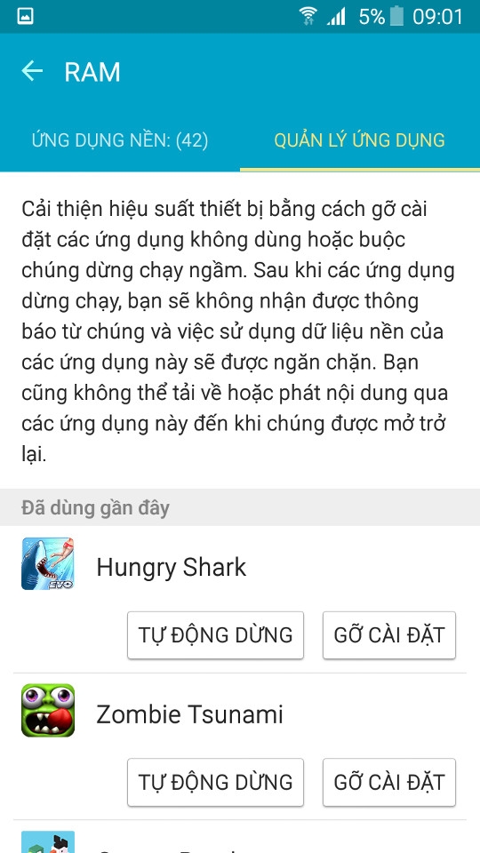 Tăng tốc nhanh Galaxy On7 bằng công cụ quản lý thông minh