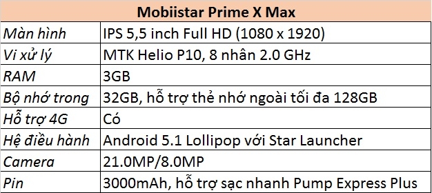 Mobiistar Prime X Max