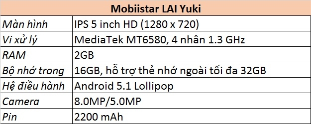 Mobiistar LAI Yuki