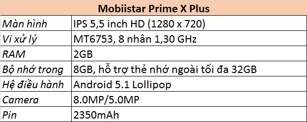 Mobiistar Prime X Plus